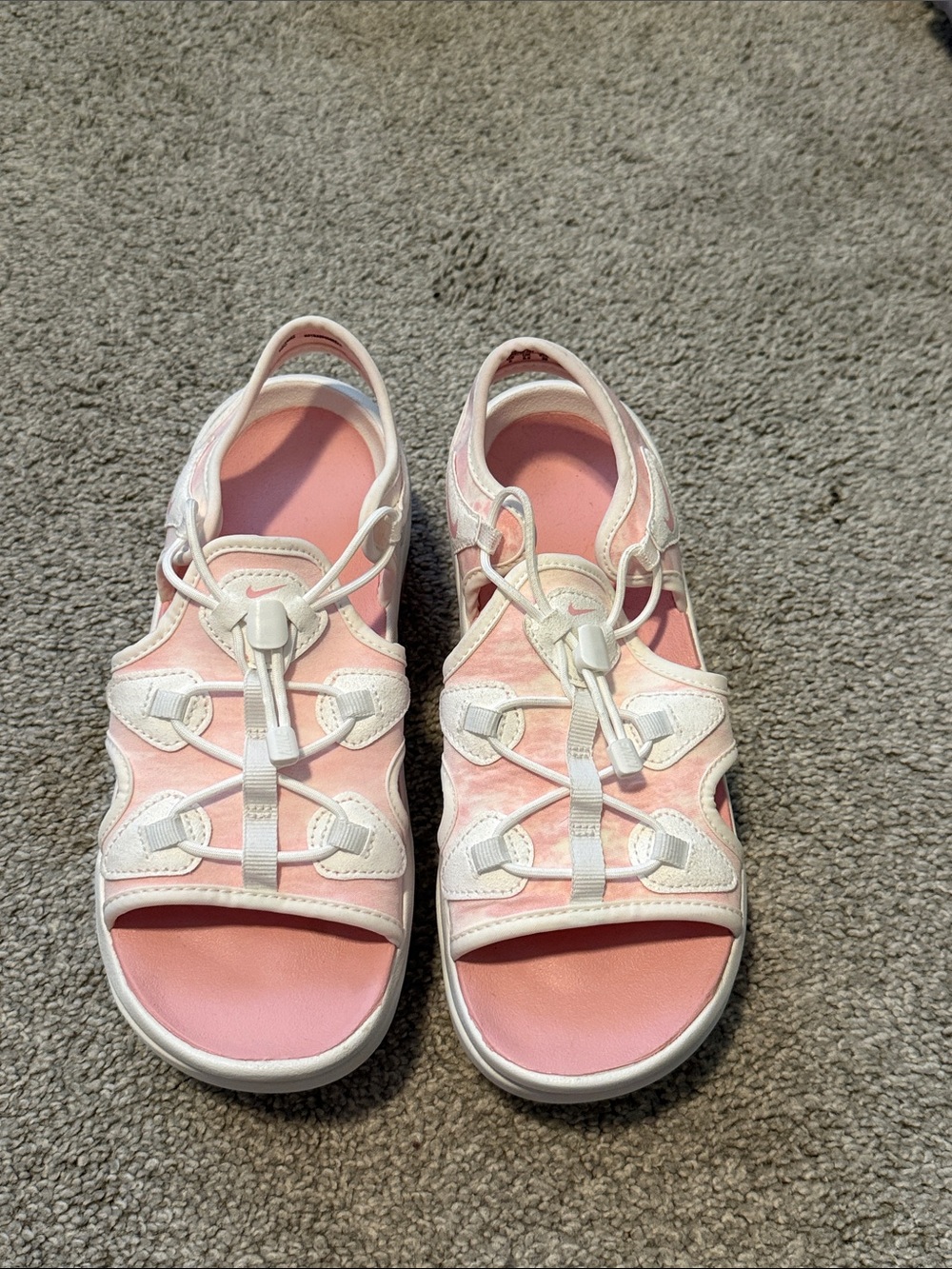 Nike Air Max Koko platform sandals pink & white